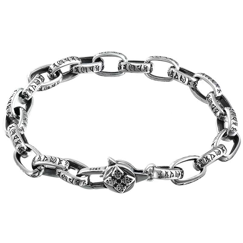 925 Sterling Silver Six True Words Wisdom Calm Bracelet