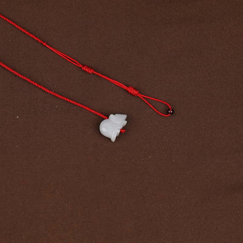 Chinese Zodiac Natural Garnet Peace Buckle Blessing Red String Belly Chain