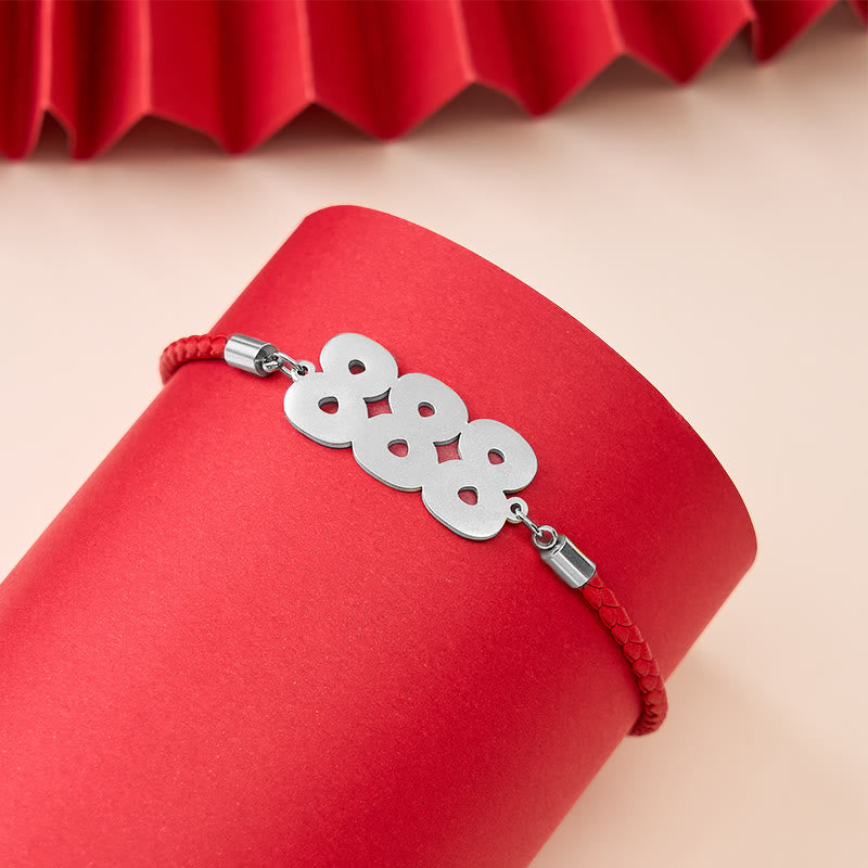 Angel Numbers Titanium Steel Adjustable String Faith Bracelet