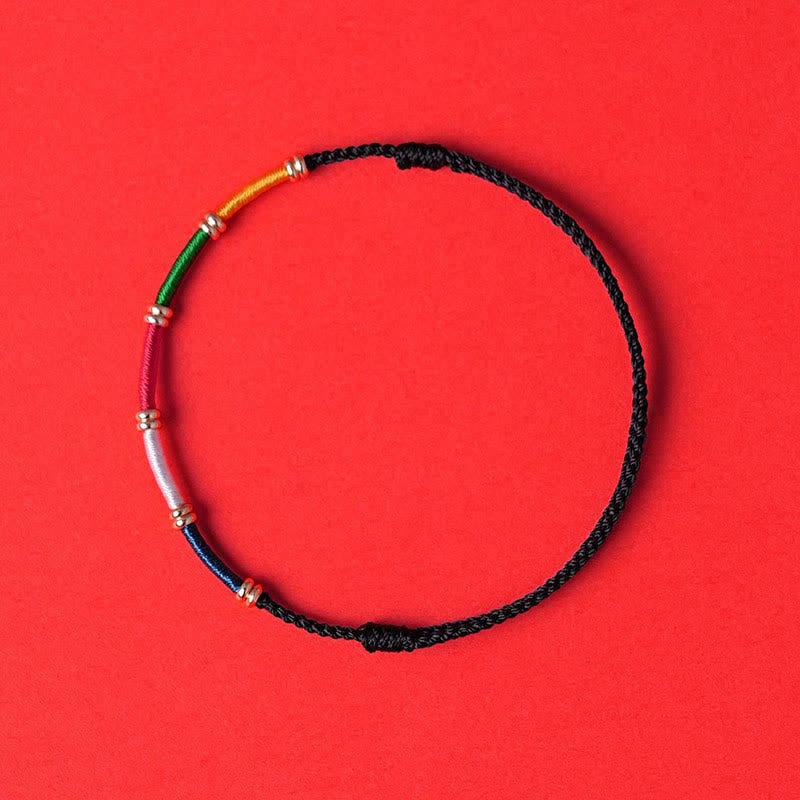 Handmade Five Color Wind Horse Prayer Flag Protection Bracelet
