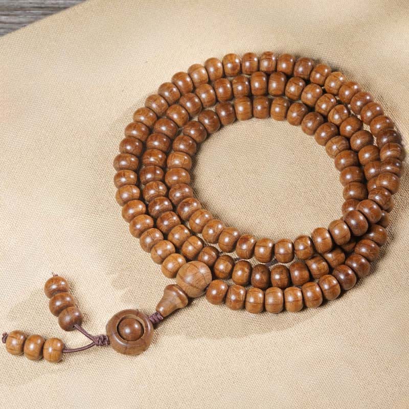 Natural Abelia Biflora Wood Protection 108 Bead Mala
