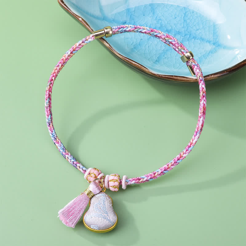Song Brocade Gourd Luck Tassel Braided Bracelet