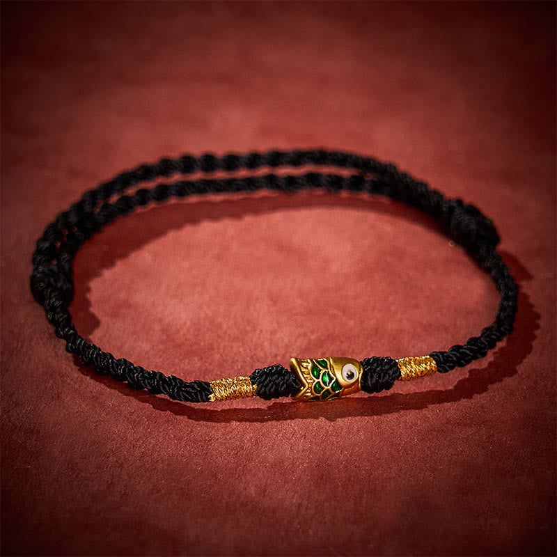 Hand-Woven Koi Fish Success Rope Bracelet