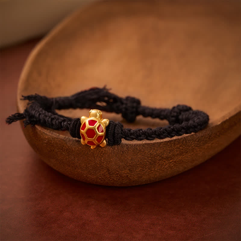 Longevity Turtle Red String Balance Tibet Adjustable Bracelet