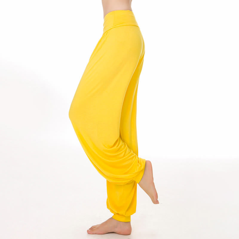 Plain Color Loose Modal Yoga Dance Harem Pants