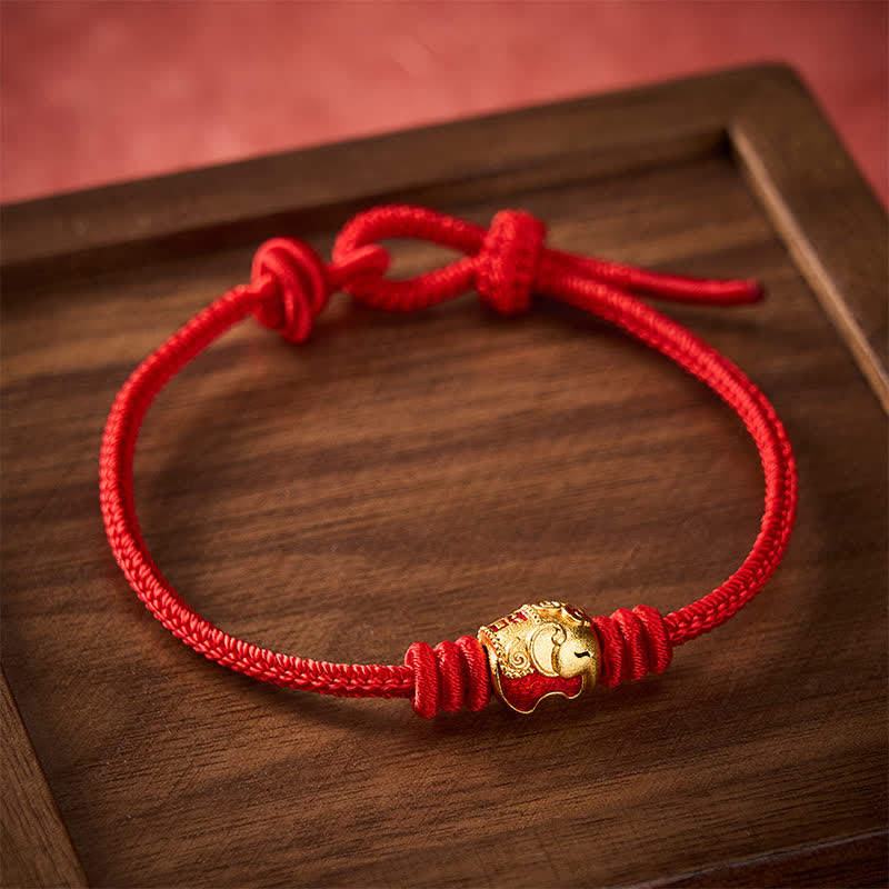 Red Elephant Red String Lucky Protection Bracelet