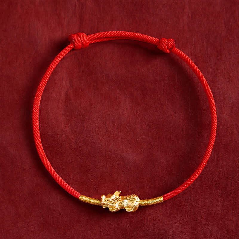 Handmade Red String PiXiu Luck Bracelet