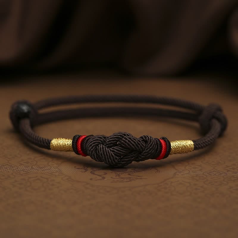 Red String Jade Luck Fortune Knot Braided String Bracelet