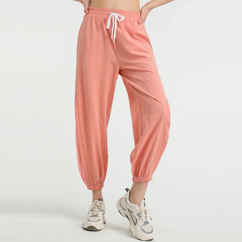 High Waist Loose Fitness Yoga Sports Track Pants With Pockets