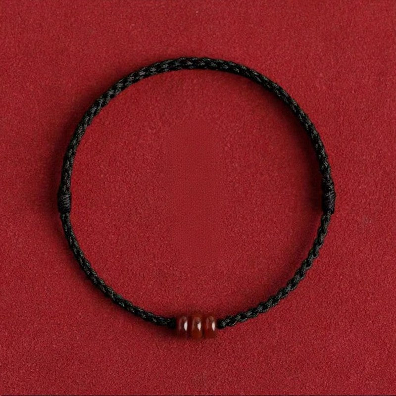 Minimalist Red Agate Abacus Bead Protection Bracelet Anklet