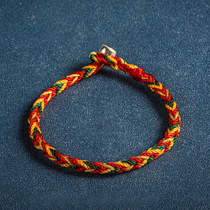 "May you be safe and sound all year round" Lucky Multicolored Bracelet