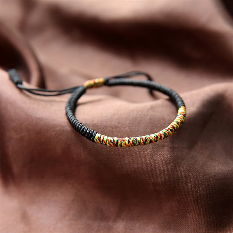 Tibetan Handmade Multicolor King Kong Knot Luck Strength Braided Bracelet