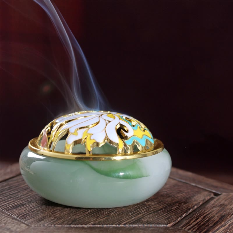 Nine Tailed Fox Liuli Crystal Meditation Incense Burner