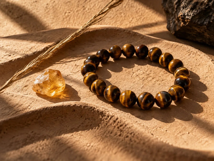 Warm golden stones in directional light
