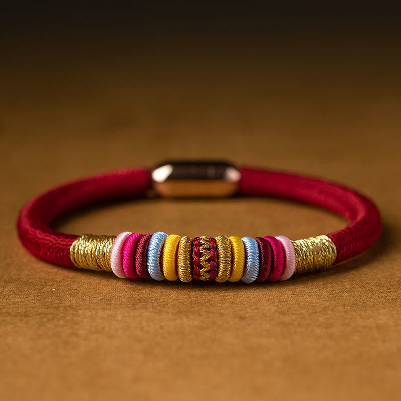 Tibetan Handmade King Kong Knot Protection Magnetic Buckle Braided Bracelet