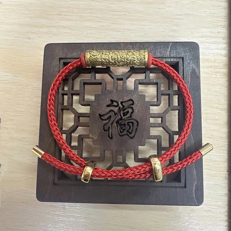 Tibet Handmade Tai Sui Rope Protection Strength Braided Bracelet