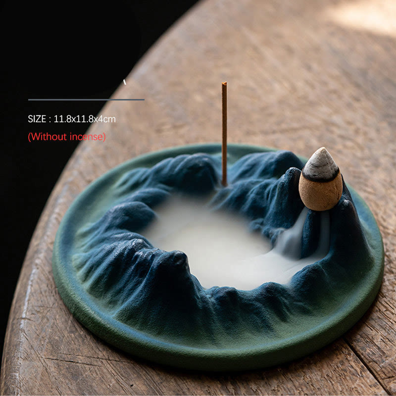 Creative Mountain River Ceramic Backflow Incense Burner