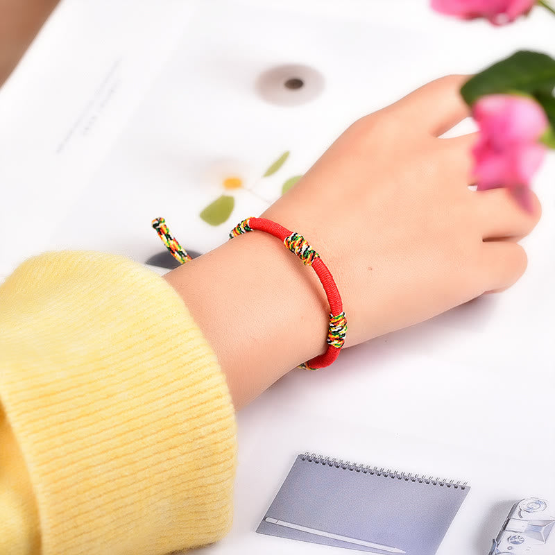 Tibetan Handmade Colorful King Kong Knot Lucky Protection Braid String Bracelet