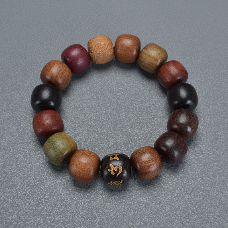 Tibet Various Wood Om Mani Padme Hum Purity Bracelet
