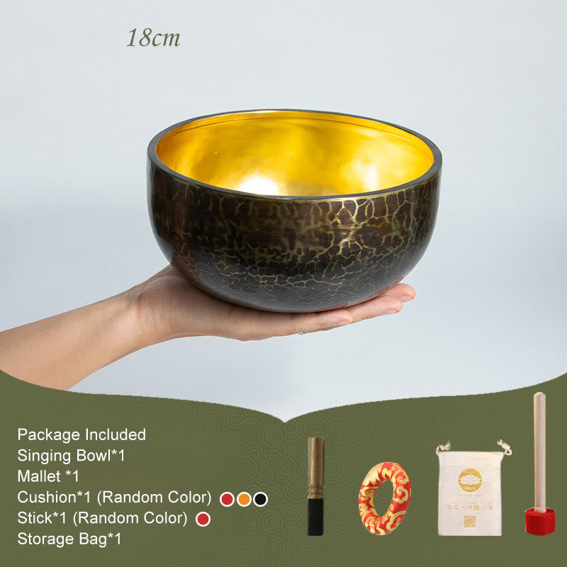 Tibetan Meditation Sound Bowl Handcrafted Yoga Mindfulness Singing Bowl Set
