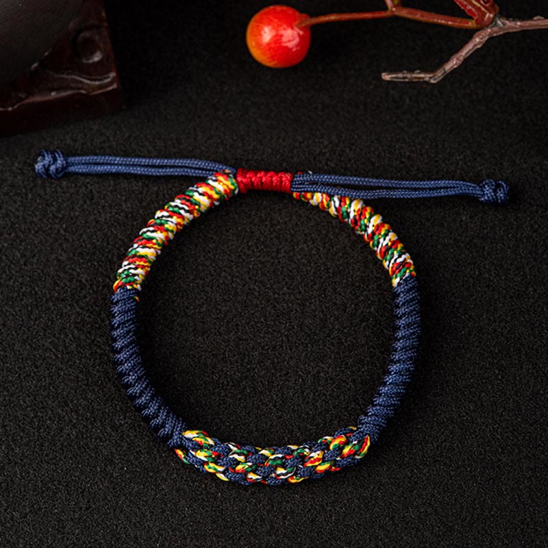 Tibetan Handmade Colorful King Kong Knot Luck Braid String Bracelet