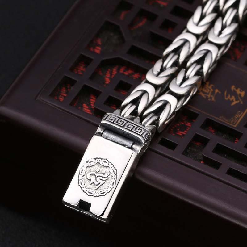 Om Mani Padme Hum Engraved Peace Purity Bracelet