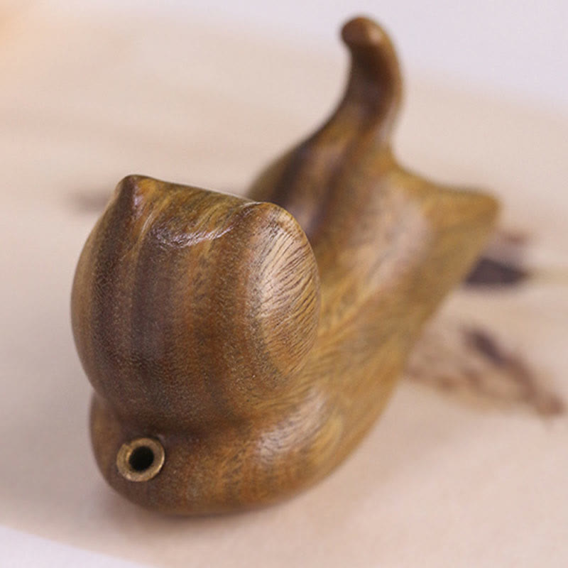 Green Sandalwood Cute Cat Pattern Soothing Stick Incense Burner Decoration