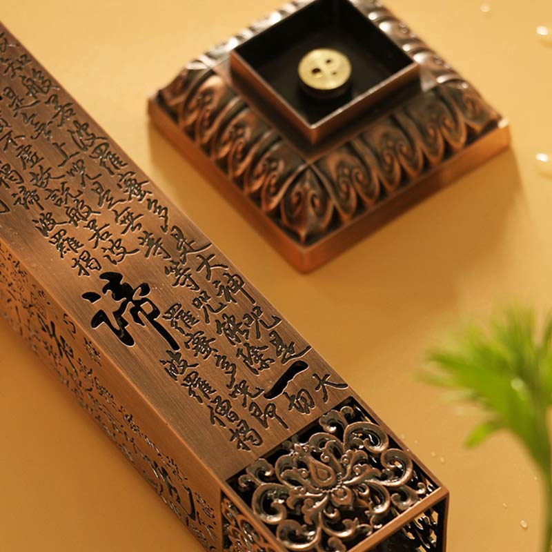 Heart Sutra Alloy Incense Holder Home Decoration Incense Burner