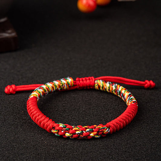 Tibetan Handmade Colorful King Kong Knot Luck Braid String Bracelet