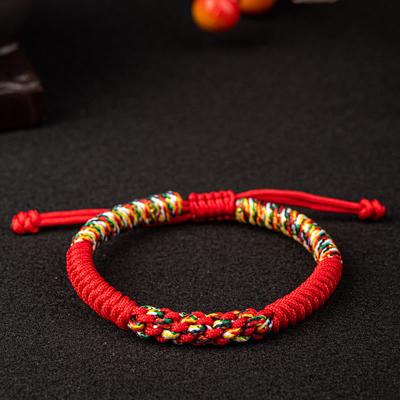 Tibetan Handmade Colorful King Kong Knot Luck Braid String Bracelet