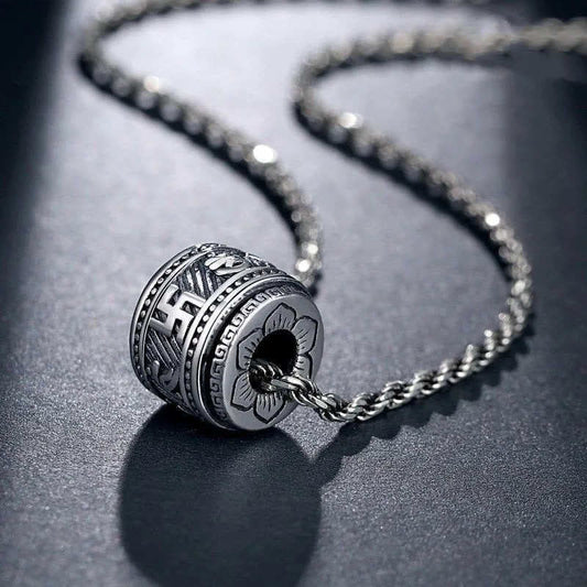 Tibet Om Mani Padme Hum Protection Necklace Pendant