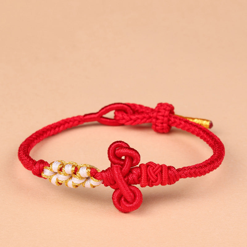 Handmade Wenchang Knot Luck Strength Braided Rope Bracelet