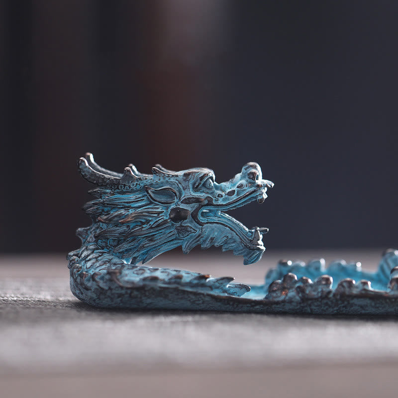 Auspicious Dragon Strength Alloy Incense Burner Decoration