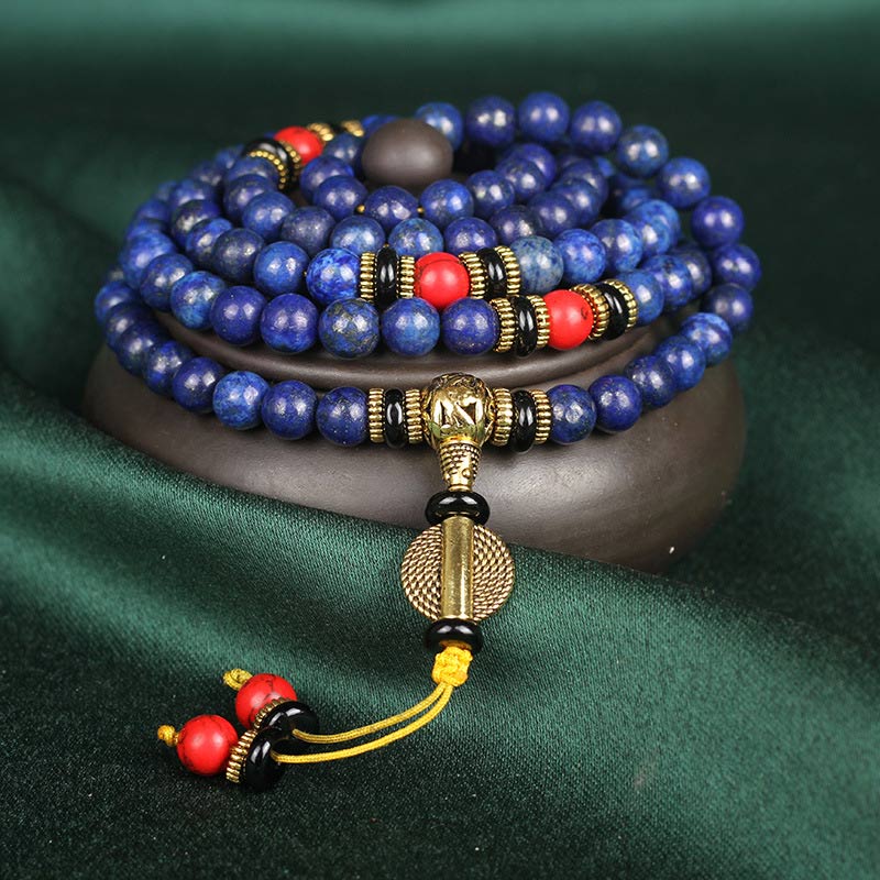 Tibetan Mala Lapis Lazuli Lazurite Positive Bracelet