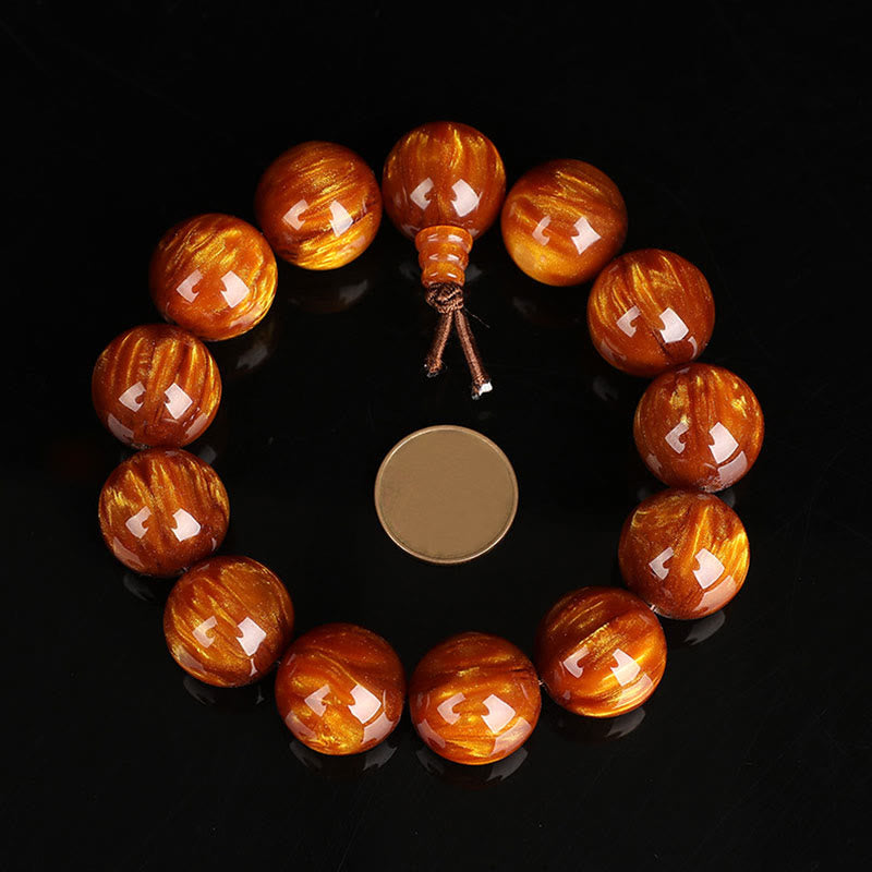 Golden Sea Willow Success Positive Bracelet Mala