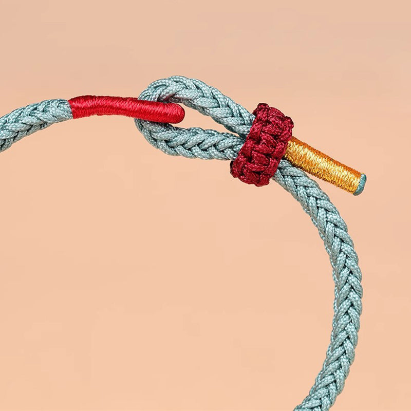 Handmade Wenchang Knot Luck Strength Braided Rope Bracelet