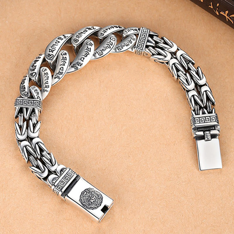 Om Mani Padme Hum Engraved Peace Purity Bracelet