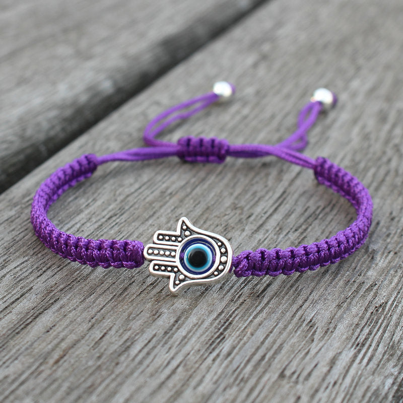 Handmade Hamsa Symbol Protection Luck String Bracelet