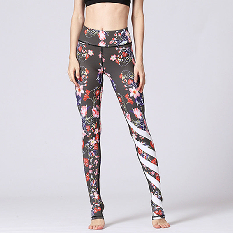 Lotus Flower Floral Print Design Pants Sports Fitness Yoga Leggings Women's Yoga Pants