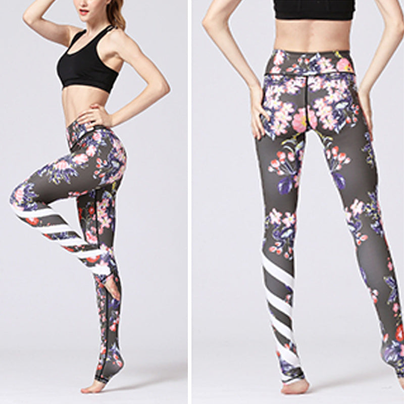 Lotus Flower Floral Print Design Pants Sports Fitness Yoga Leggings Women's Yoga Pants