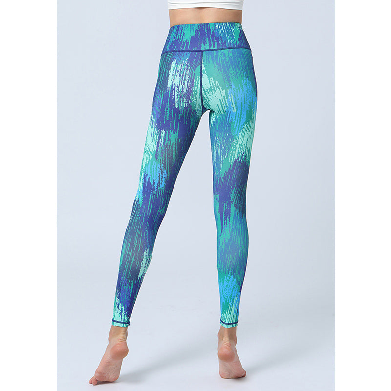 Leaves Print Pants Sports Fitness Yoga High Waist Leggings Women's Yoga Pants