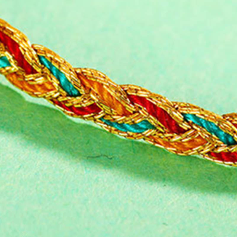 Handmade Multicolored Dragon Scale Pattern Braid String Bracelet