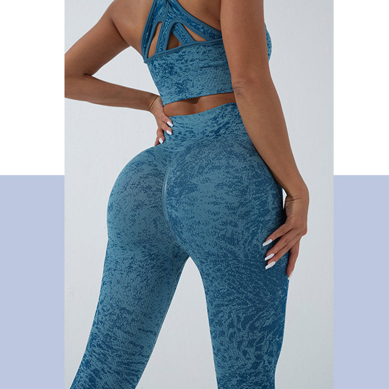Seamless Fitness Crop Tank Top High Waist Leggings Pants Sports Gym Yoga Outfits