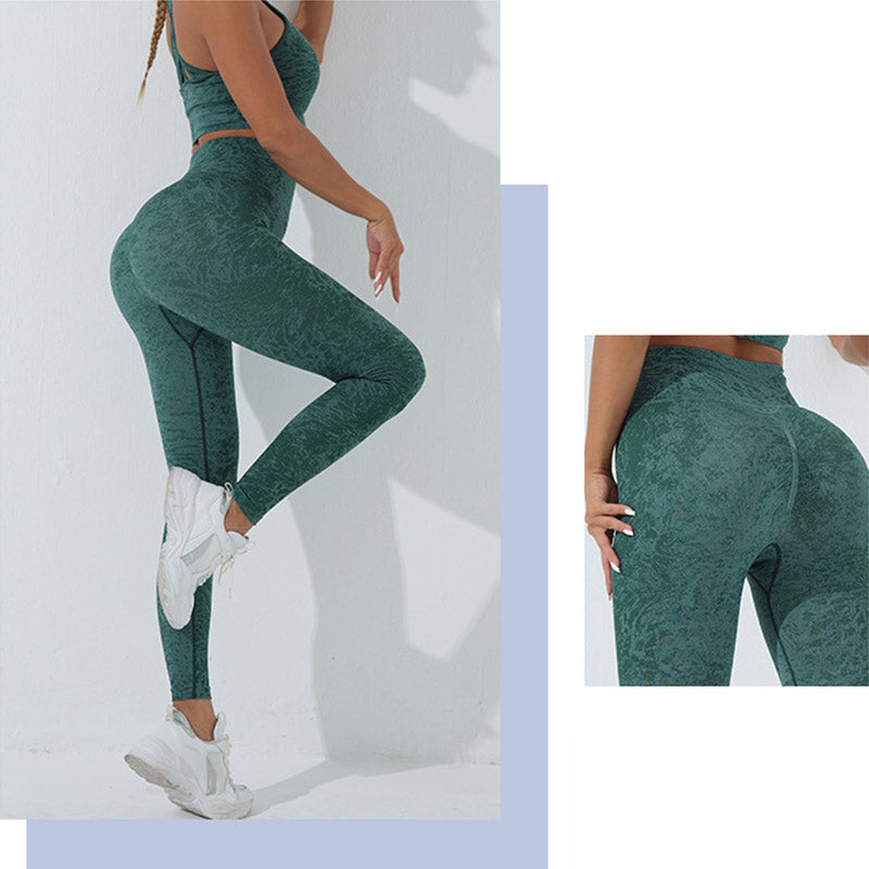 Seamless Fitness Crop Tank Top High Waist Leggings Pants Sports Gym Yoga Outfits