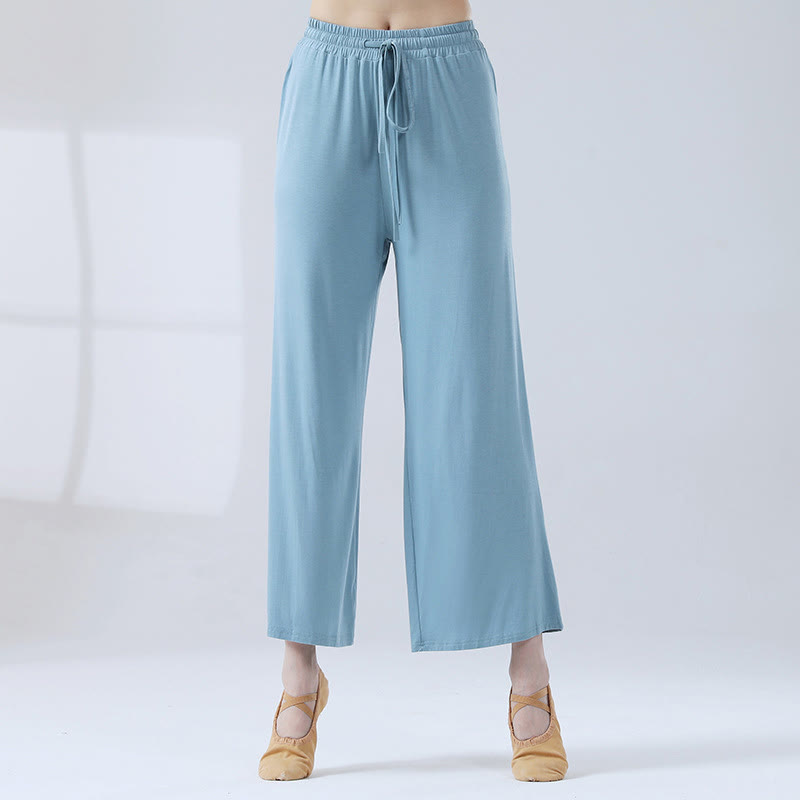 Loose Modal Drawstring Wide Leg Pants For Yoga Dance