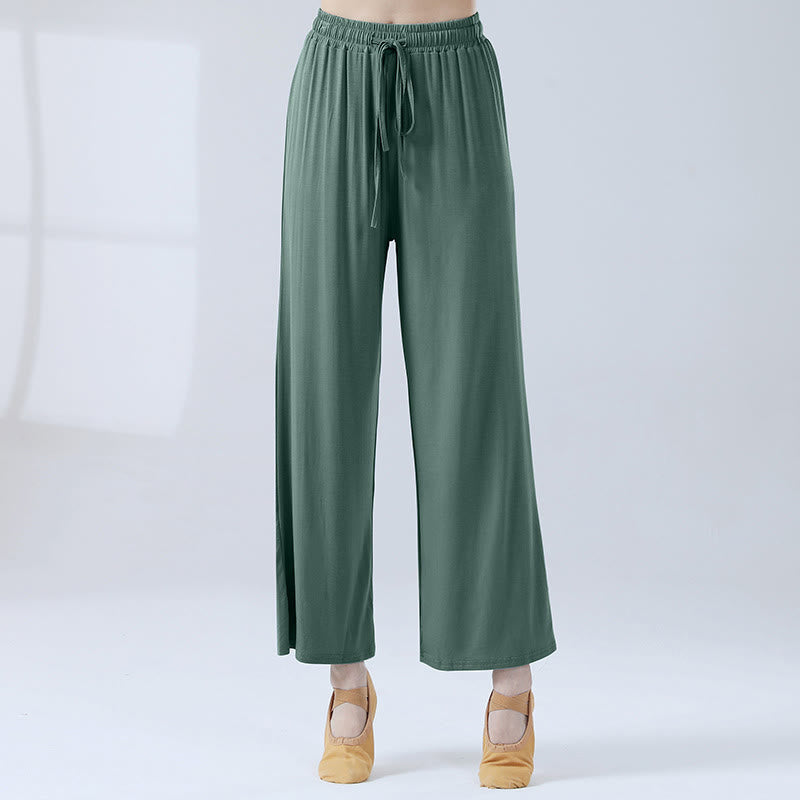 Loose Modal Drawstring Wide Leg Pants For Yoga Dance