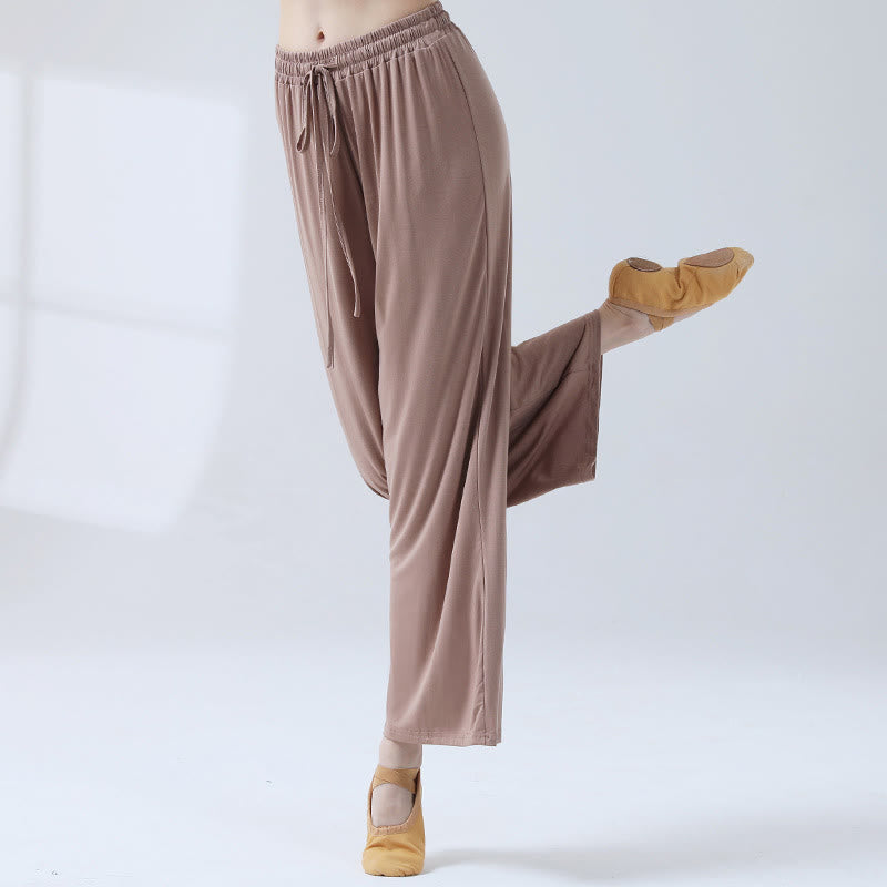 Loose Modal Drawstring Wide Leg Pants For Yoga Dance
