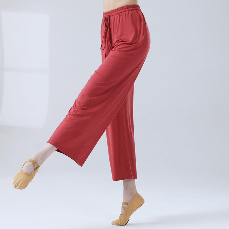 Loose Modal Drawstring Wide Leg Pants For Yoga Dance
