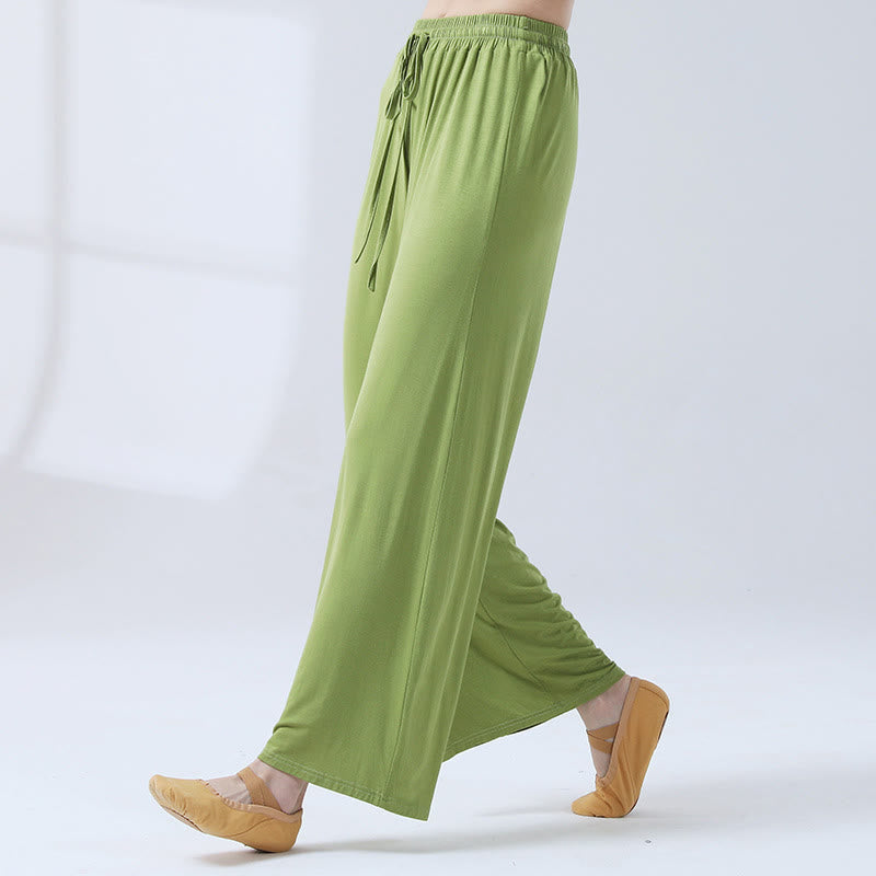 Loose Modal Drawstring Wide Leg Pants For Yoga Dance