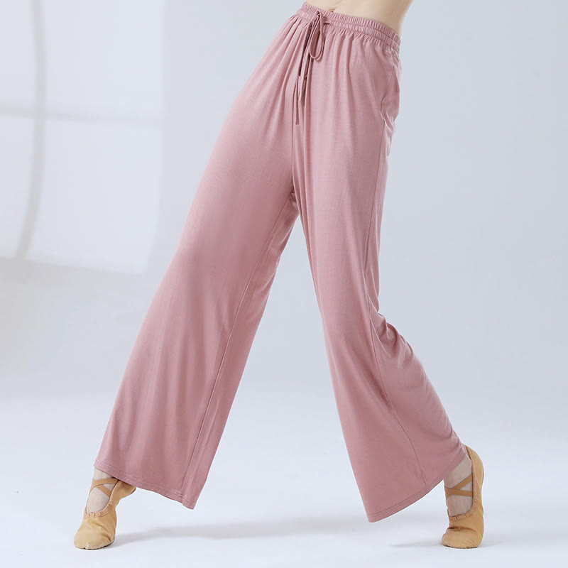 Loose Modal Drawstring Wide Leg Pants For Yoga Dance